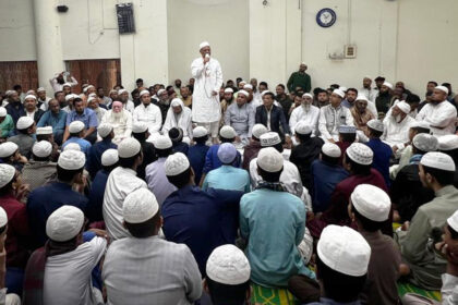 নবম দিনের দোয়ায় অংশ নিলেন ঢাকা-১২ আসনের বিএনপি প্রার্থী সাইফুল আলম নীরব